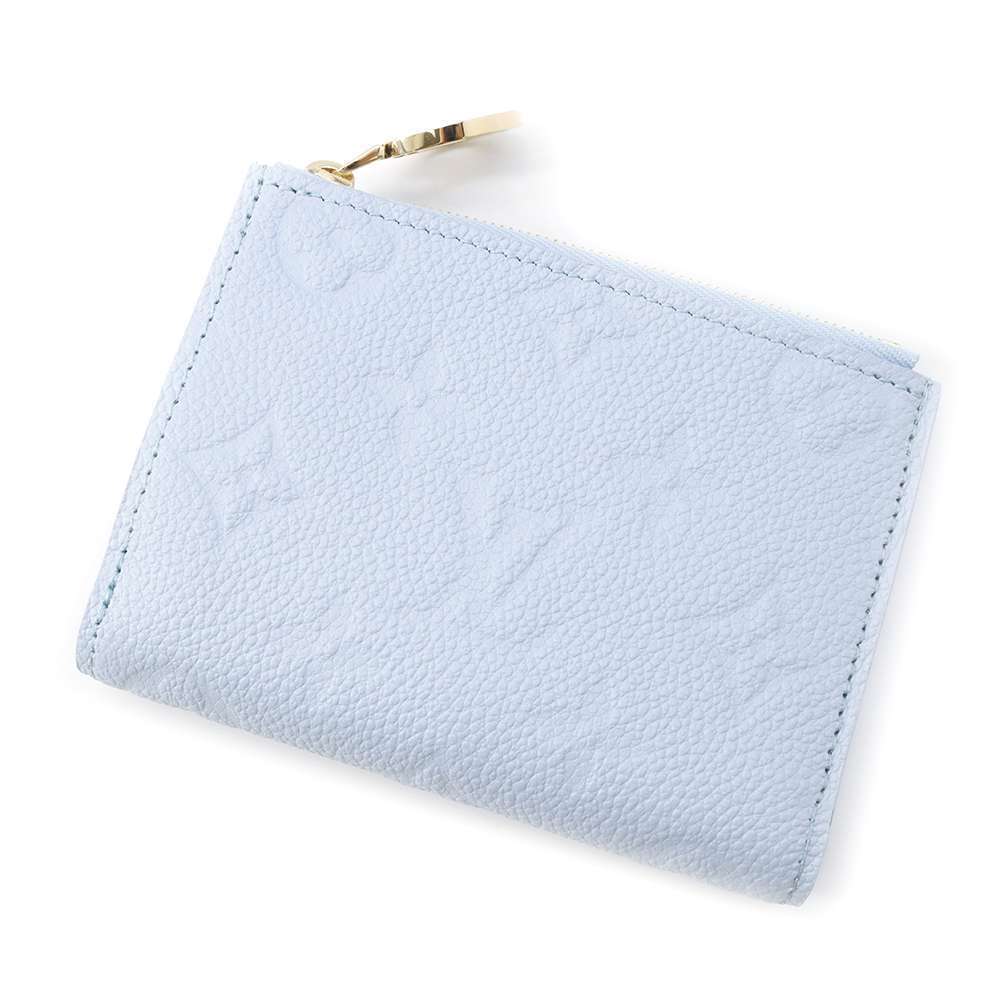 Louis Vuitton Bi fold Wallet Monogram Empreinte Portefeuille Lisa Blue Olympe